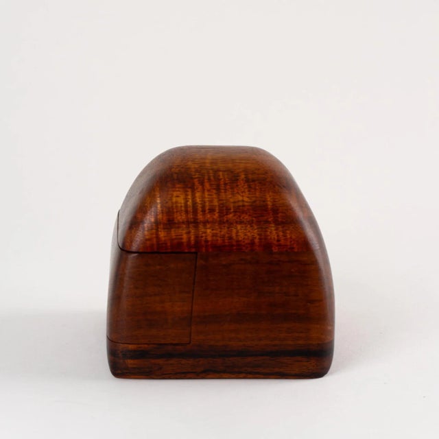 Vintage Carved Wood Sculptural Puzzle Jewelry Box For Sale - Image 12 of 12