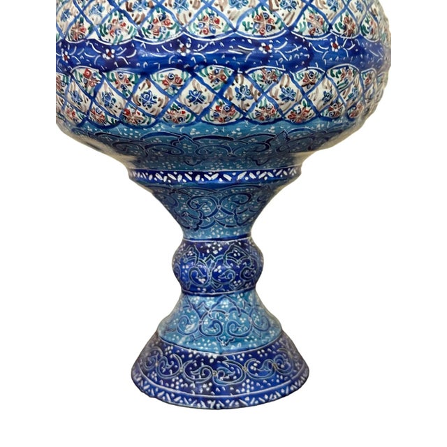 Persian Minakari Enamel on Copper Lidded Compote For Sale - Image 9 of 9