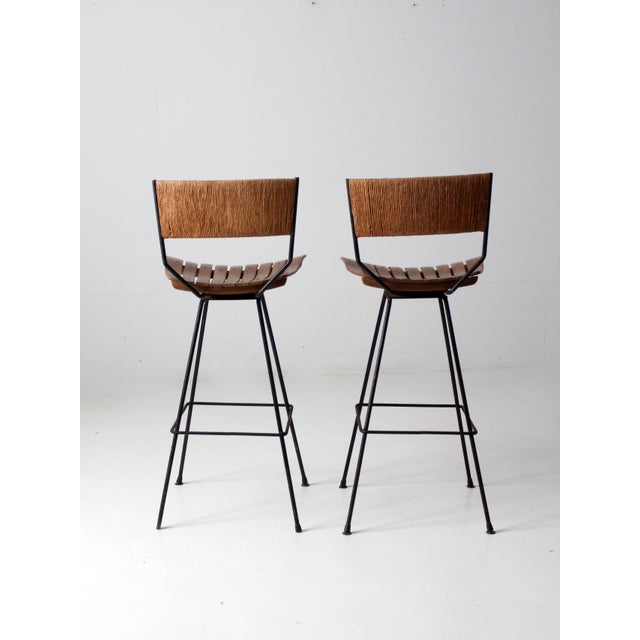 Mid-Century Stools Pair For Sale - Image 11 of 17