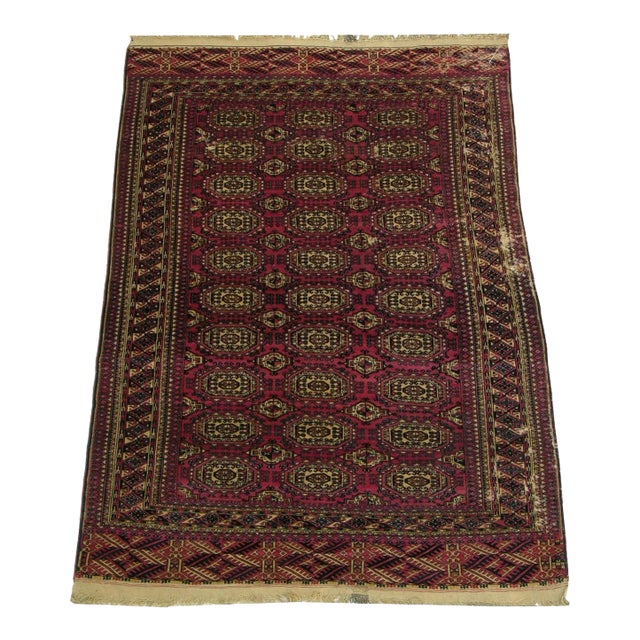 1900s Antique Bochara Rug For Sale