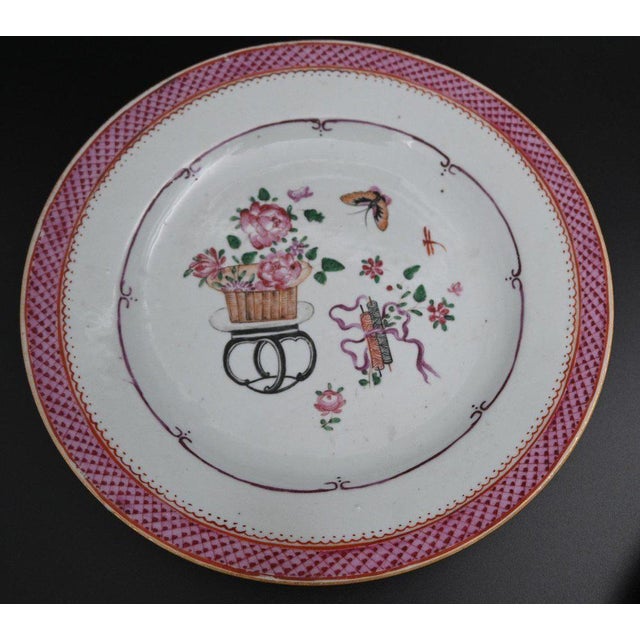 Chinese Plates in Porcelain, Set of 2 For Sale - Image 3 of 8