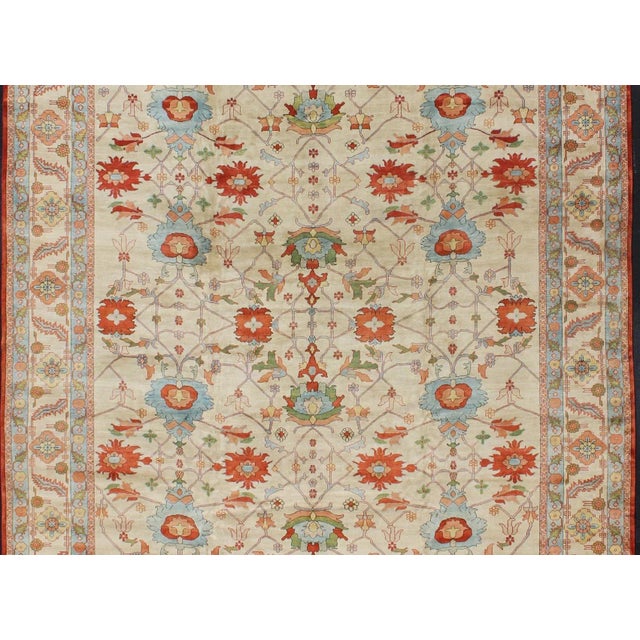 Traditional Very Large Vintage Serapi Rug With All-Over Pattern by Keivan Woven Arts 16'8" X 29'0" For Sale - Image 3 of 11