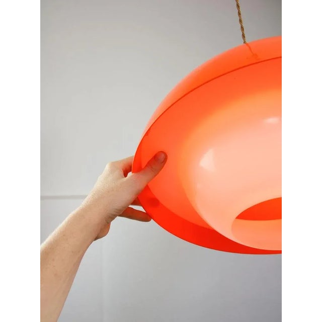 Italian Space Age Pendant in Chrome and Acrylic Glass, 1970s For Sale - Image 14 of 18