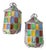 Lead and Stained Glass Wall Sconces, 1970s, Set of 2 For Sale