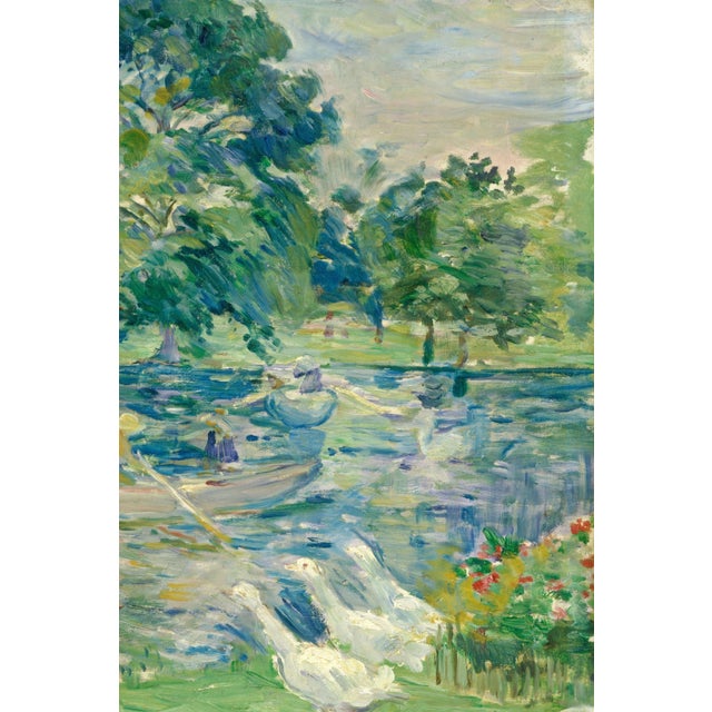 1889 Vintage French Impressionist Landscape Art Print by Berthe Morisot - 20" X 24" For Sale In Buffalo - Image 6 of 9
