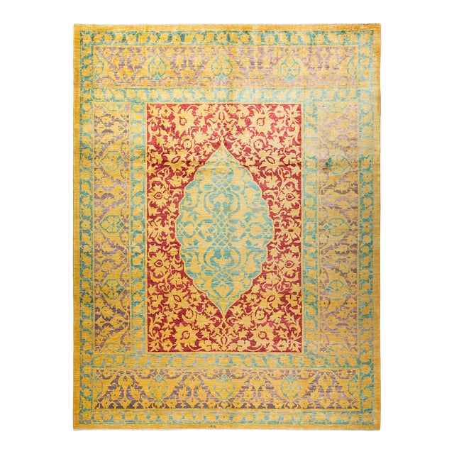 Eclectic Collection Hand-Knotted Area Rug - 9' 2" X 11' 10" For Sale