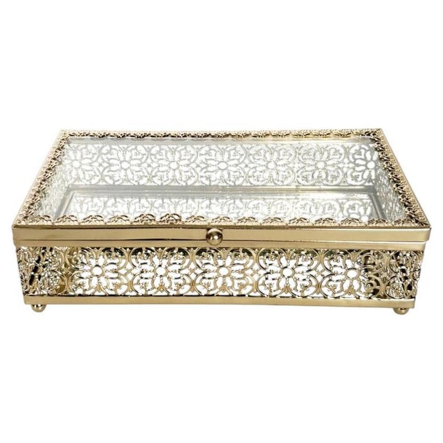Glass and Metal Jewelry Box, France, 2000s For Sale - Image 12 of 12
