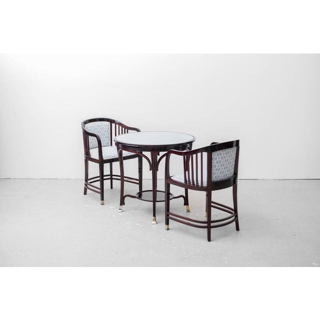 1900 - 1909 Dining Room Set by Gustav Siegel & Joseph Maria Olbrich Armchairs, Vienna, 1900, Set of 3 For Sale - Image 5 of 18