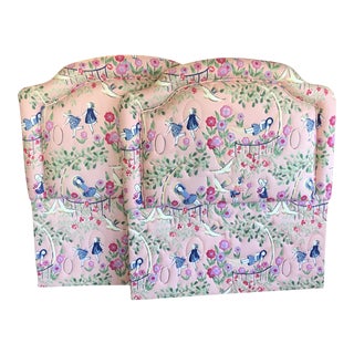 Twin Custom Upholstered Headboards - a Pair For Sale