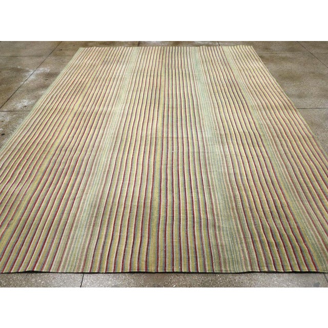 Modern Galerie Shabab Collection Mid-20th Century, Handmade Turkish Flatweave Kilim Room Size Carpet For Sale - Image 3 of 9