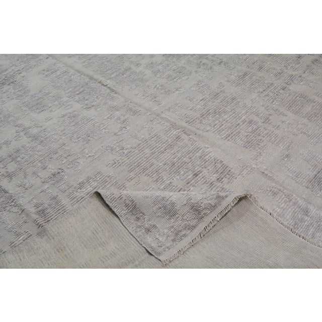 Moroccan Hand Knotted Beni Ourain Rug With Natural Color Organic Wool and Soft Texture,7'6"x10'10" For Sale In New York - Image 6 of 7