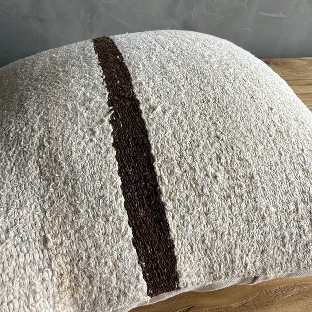 Not Yet Made - Made To Order Vintage Rug Pillow Cover With Stripes For Sale - Image 5 of 7