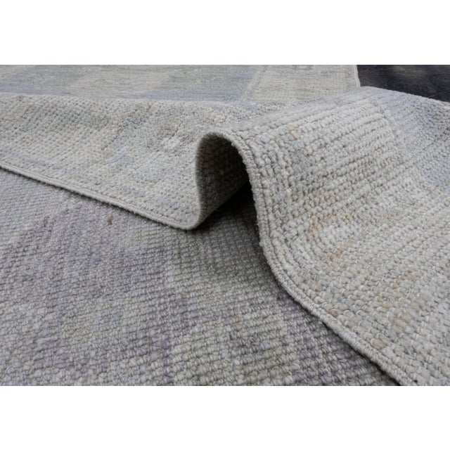 Gray Turkish Oushak Rug 2'8" x 6'6" For Sale - Image 8 of 8
