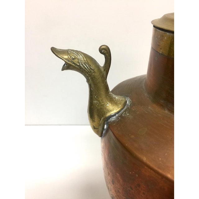 Late 19th Century 19th Century Antique Copper and Brass Lidded Jug For Sale - Image 5 of 13