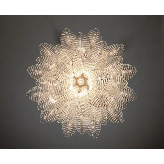 Italian Murano Six-Tier Trasparent Felci Glass Chandelier – 36 Glasses For Sale In Los Angeles - Image 6 of 10