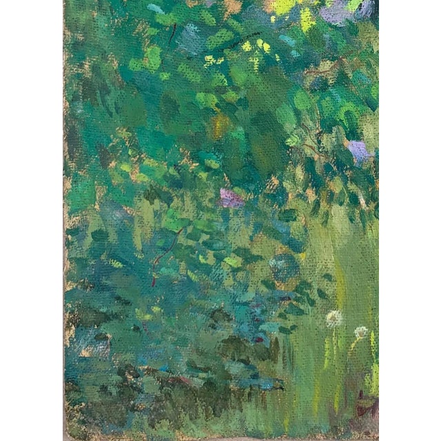 1960s Summer Forest Oil Painting, Ukrainian Soviet Art by Sokolovsky G., 1962 47-33 For Sale - Image 5 of 6