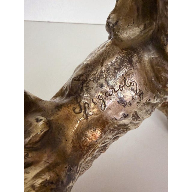 Brown Ceramic, Copper and Silver Schnauzer Dog from Spigarolo, Italy, 1950s For Sale - Image 8 of 13