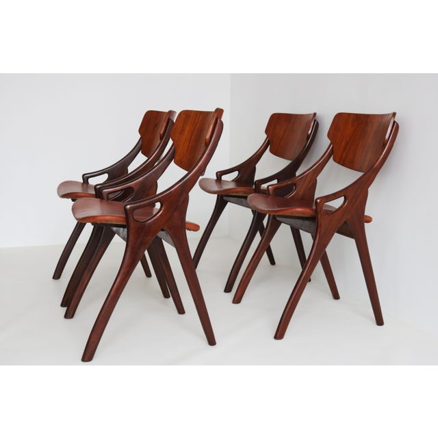 Danish Dining Chairs by Arne Hovmand Olsen for Mogenskold, 1950, Set of 4 For Sale - Image 6 of 13