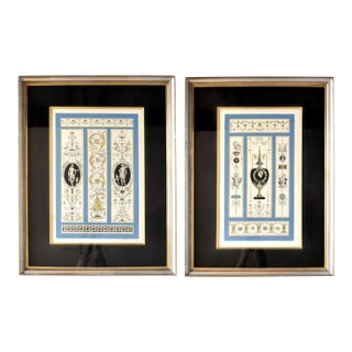 Antique 18th-Century Michelangelo Pergolesi Ornamental Engravings - a Pair For Sale