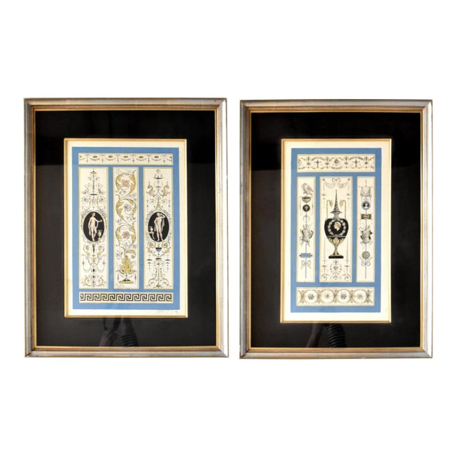 Antique 18th-Century Michelangelo Pergolesi Ornamental Engravings - a Pair For Sale