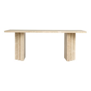 Brut Travertine Coffee Table by Kiwano Concept For Sale