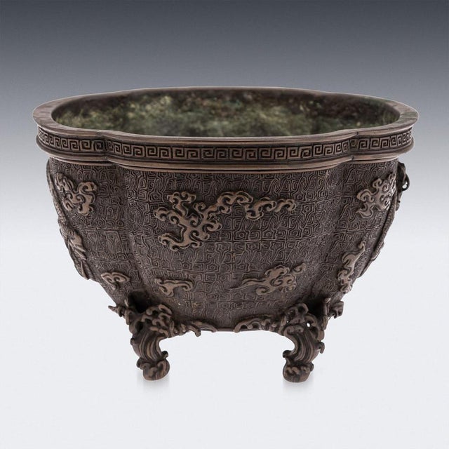 Antique Japanese Edo Style Bronze Vessel, 19th Century For Sale - Image 6 of 18
