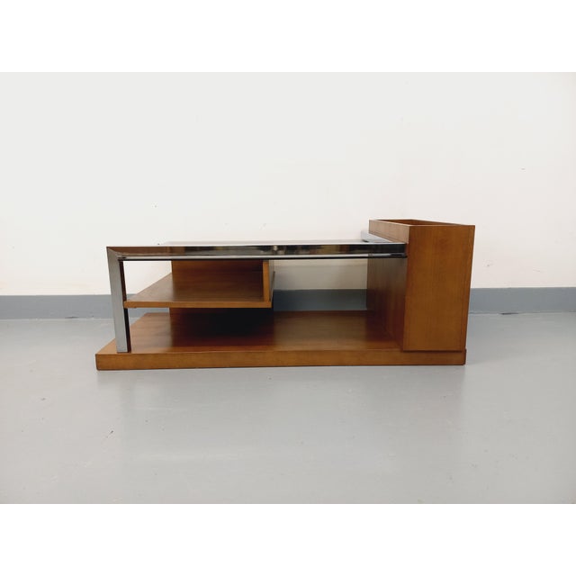 Vintage Rectangular Coffee Table in Chrome and Smoked Glass, 1970s For Sale - Image 15 of 18