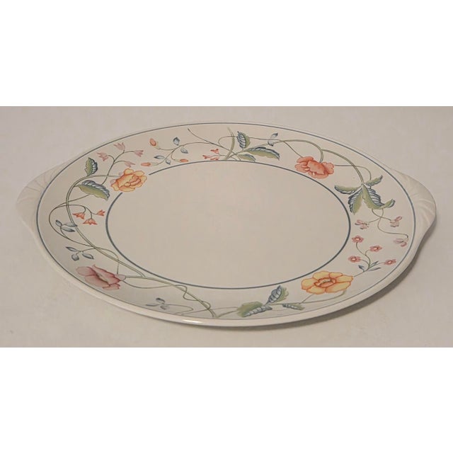 Beautiful vintage Villeroy & Boch "Albertina" handled serving platter, crafted in Germany from premium Vitro-Porcelain....