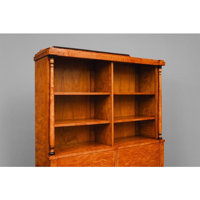 Biedermeier Style Bookcase in Birch For Sale - Image 5 of 18