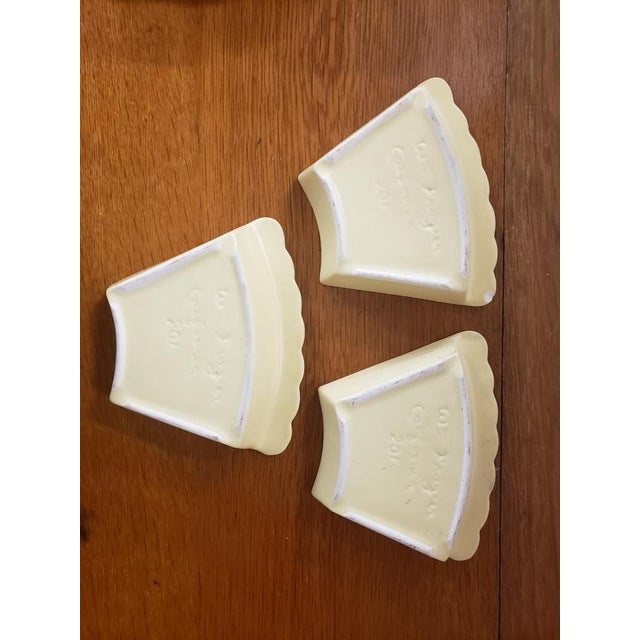 Set of 3 Vintage W. Frazier California #201 Relish Ceramic Dishes For Sale - Image 4 of 5