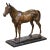 19th C. French Patinated Bronze Horse Sculpture on Marble Base Signed C. Fratin For Sale