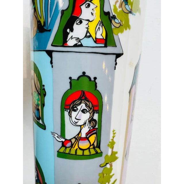 Ceramic Bjorn Winblad Oval Shaped Tall Vase by Rosenthal For Sale - Image 7 of 13