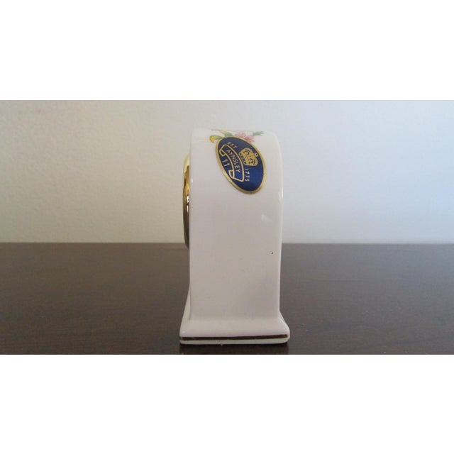 Ceramic Vintage 1980s Aynsley Cottage Garden Miniature Clock For Sale - Image 7 of 9