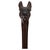 19th Century Hand-Carved Wooden Dog Head with Movable Jaw – Finely crafted from dark hardwood, this antique figural...