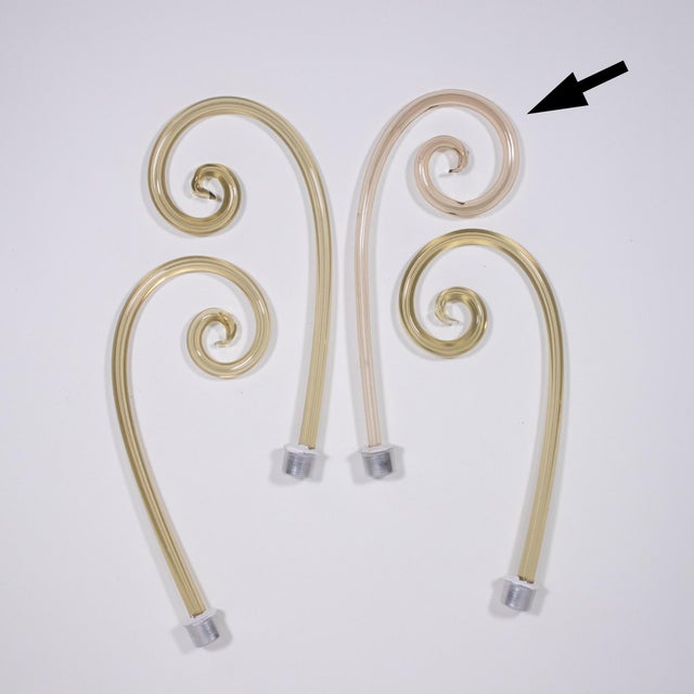 Mid Century Neo-Rococo Golden Amber Murano Chandelier For Sale - Image 10 of 12