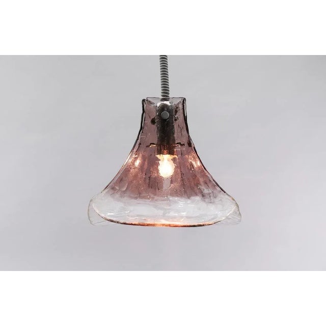 Metal Violet Pendant Lamp in Murano Glass by Carlo Nason for J.T. Kalmar, 1970s For Sale - Image 7 of 13