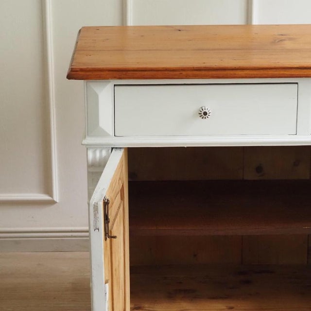 Gründerzeit White Chest of Drawers with Doors For Sale - Image 10 of 13