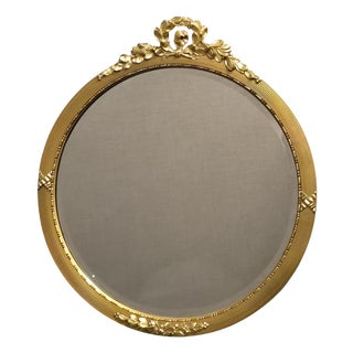 Edwardian Round Gilt Mirror, 1880s For Sale
