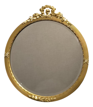 Edwardian Round Gilt Mirror, 1880s