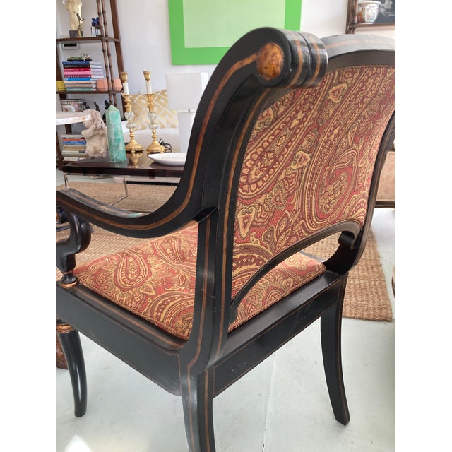 Black English Regency Armchair For Sale - Image 8 of 11