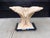 A stunning palm frond table base. I can see this juxtaposed amongst a contemporary mix of pieces in a chic beach/coastal...