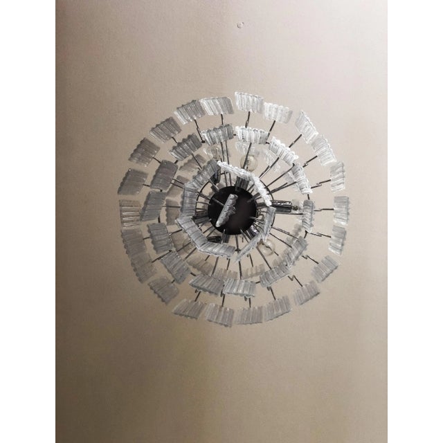 Metal Contemporary Modern "Listelli" Murano Glass Sputnik Chandelier For Sale - Image 7 of 13