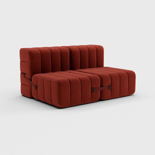 Curt Modular Set - Flexible 2-Seater - Dama - 0058 (Red) by Ambivalenz, Set of 4 For Sale - Image 4 of 4