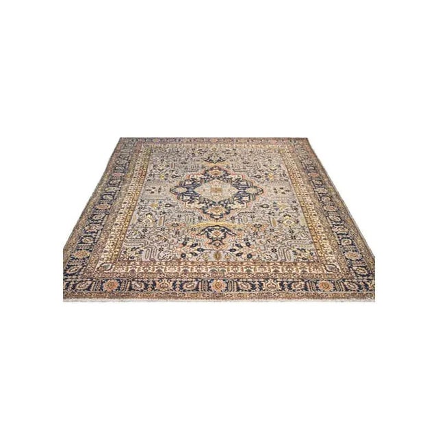 Traditional 1930s Vintage Persian Tabriz Area Rug For Sale - Image 3 of 7