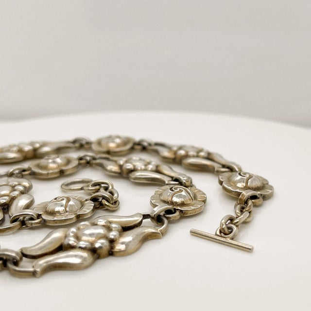 Mid-Century Modern Vintage Georg Jensen Danish Sterling Silver Choker Necklace No. 10 For Sale - Image 3 of 12