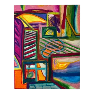 Jessica Leak Alexander Colorful Abstract Lithograph