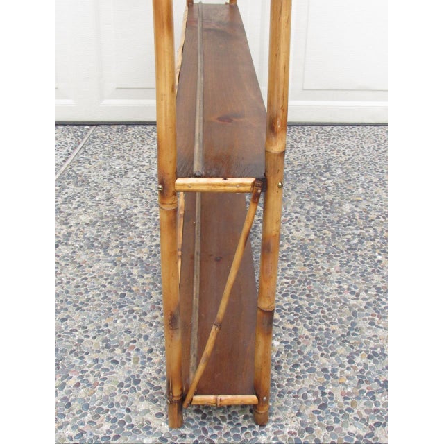 Antique English Bamboo Wall Shelf or Plate Rack For Sale - Image 13 of 17