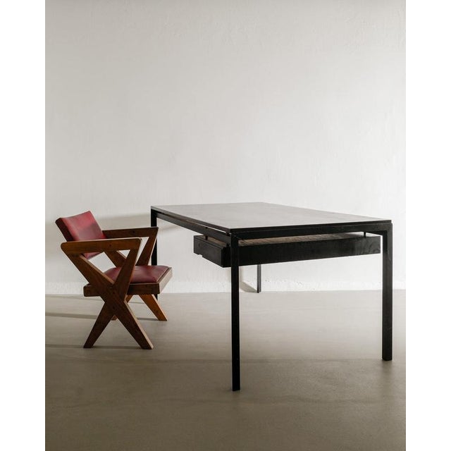 1950s Danish Mid Century Wood & Metal PK52 Desk by Poul Kjærholm for Rud Rasmussen, 1950s For Sale - Image 5 of 8