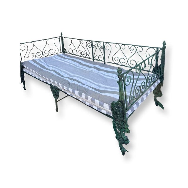 Italian Antique Italian Iron Daybed 19 Century. For Sale - Image 3 of 7