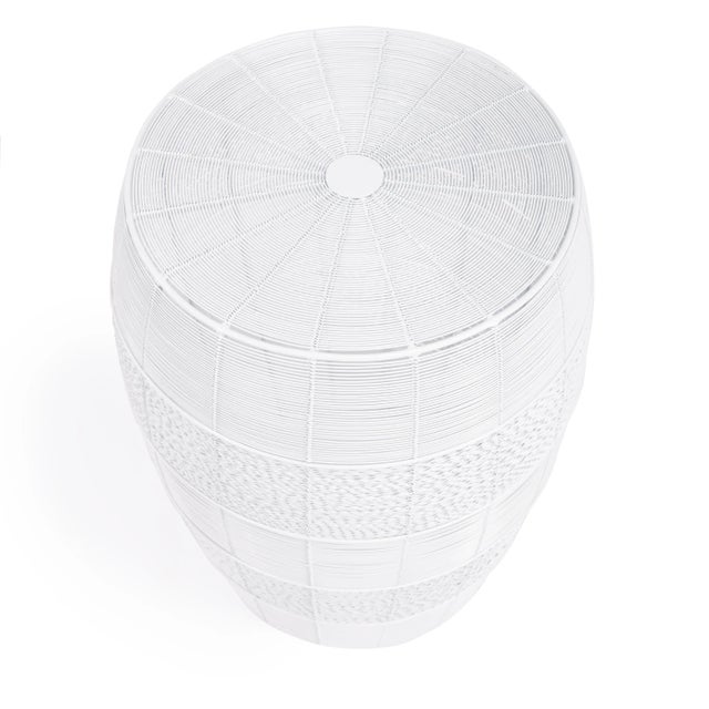 Metal Bellarose Metal Accent Table, White For Sale - Image 7 of 9